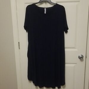 Navy Blue Short Sleeve Dress